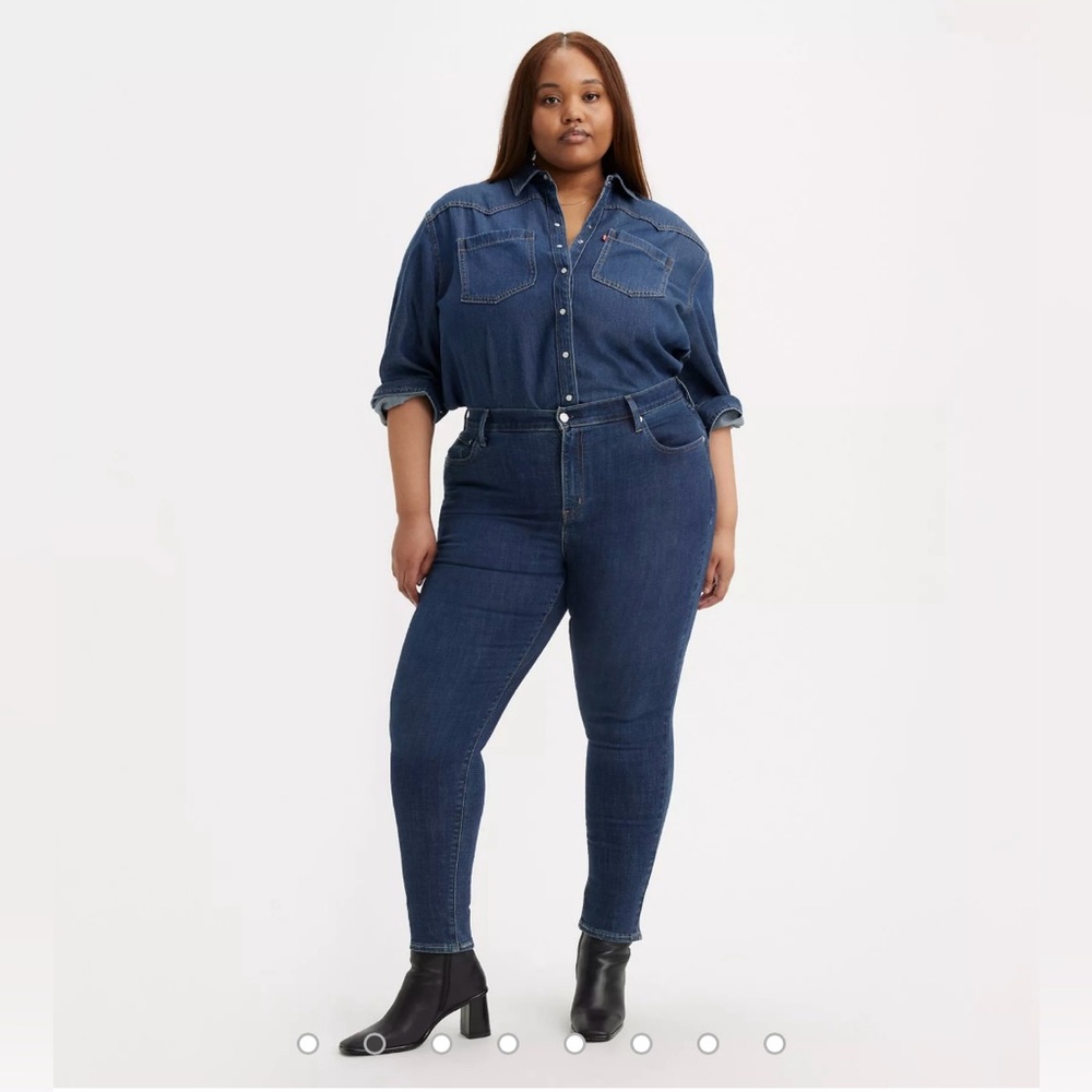 Levi’s size 24W High‎ Rise Skinny Ankle Dark Wash Blue Jeans